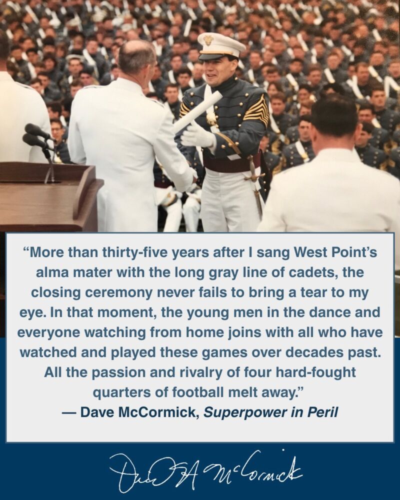 Image for the Tweet beginning: Army-Navy not only reflects the