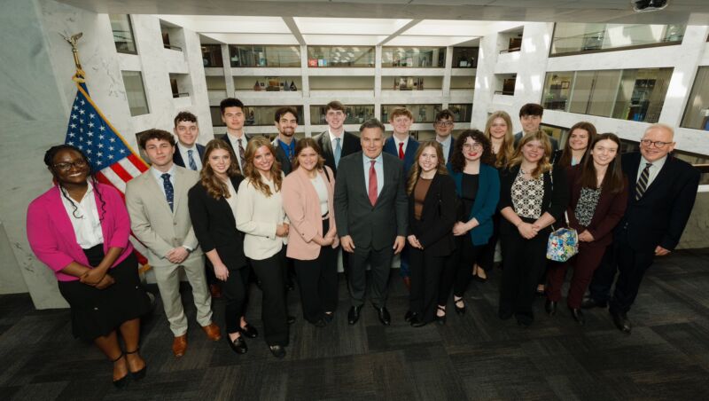 Image for the Tweet beginning: Great to welcome students from