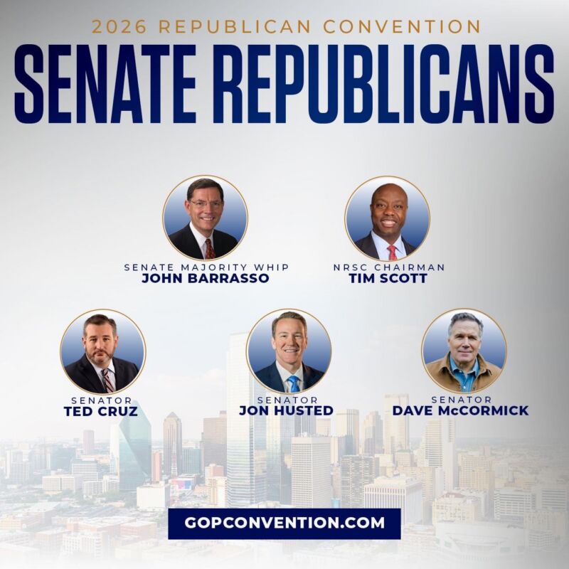 Image for the Tweet beginning: Team Senate GOP is in